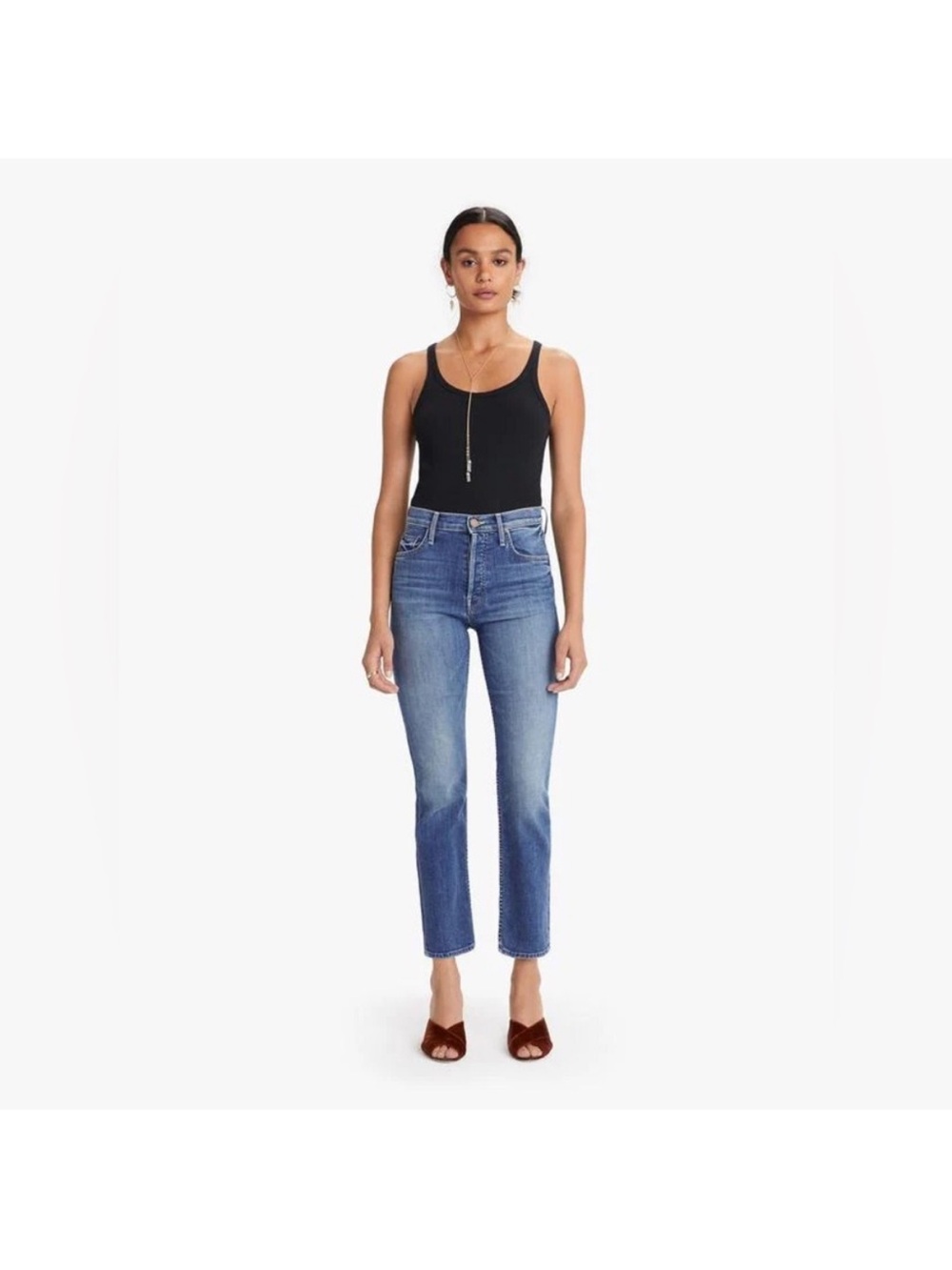 NWT Mother Anthropologie The Tom Cat Ankle Jeans Layover Women’s Size 30